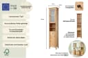 WELLTIME Hochschrank Sylt Beige Landhaus-Stil Bild 3