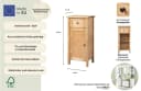WELLTIME Unterschrank Sylt Beige Natur Massivholz Kiefer Bild 3