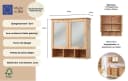 WELLTIME Spiegelschrank Landhaus Sylt Beige Massivholz Bild 3