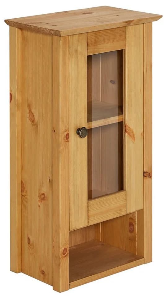 Home Affaire Hängeschrank Vili Massivholz Kiefer Beige Glas