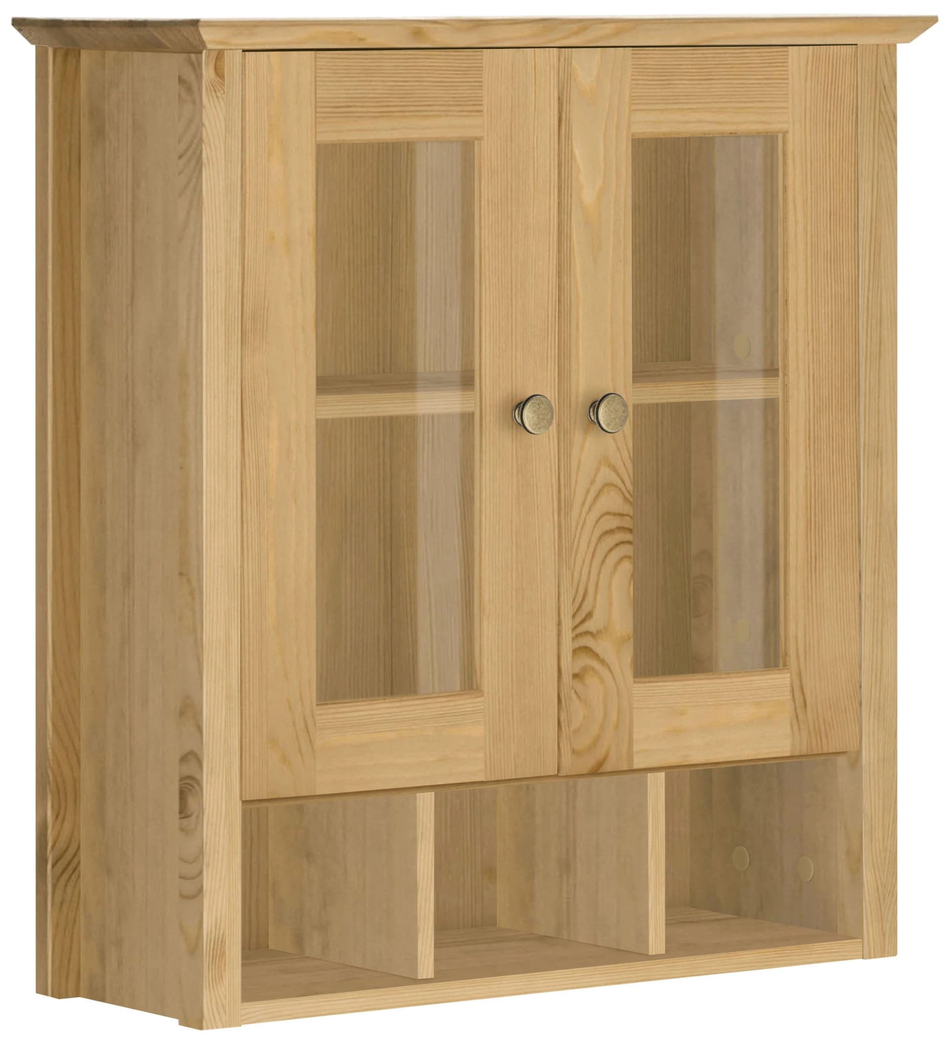Home Affaire Hängeschrank Vili Beige Massivholz Glastüren