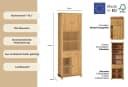 Home Affaire Hochschrank Vili Massivholz Beige 3 Türen 2 Schubladen Bild 3