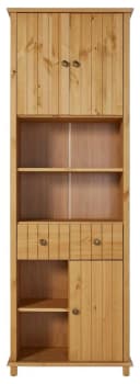 Home Affaire Hochschrank Vili Massivholz Beige 3 Türen 2 Schubladen Bild 4