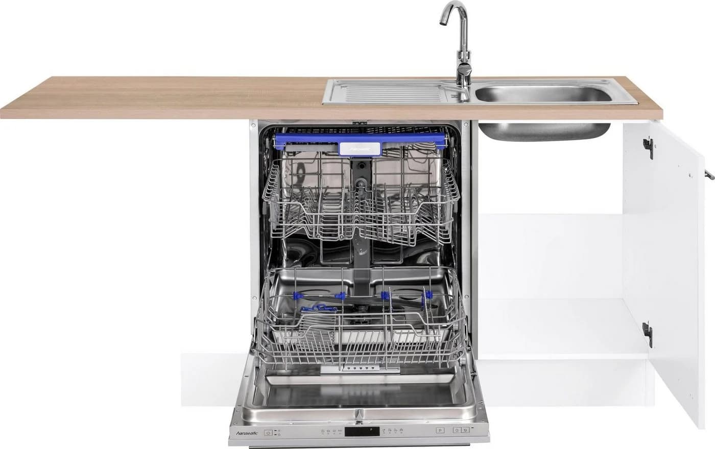 OPTIFIT Winkelküche Bern mit Hanseatic E-Geräten Weiß Modern - Bild 4