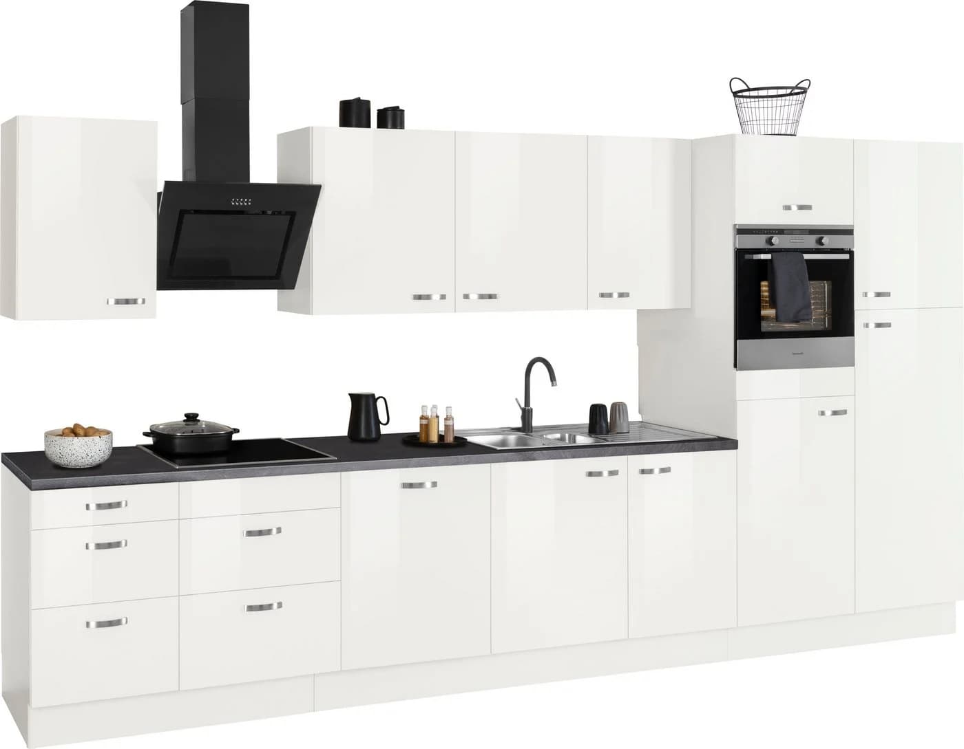 OPTIFIT Küchenzeile Cara mit E-Geräten Weiß Schwarz Modern - Bild 2