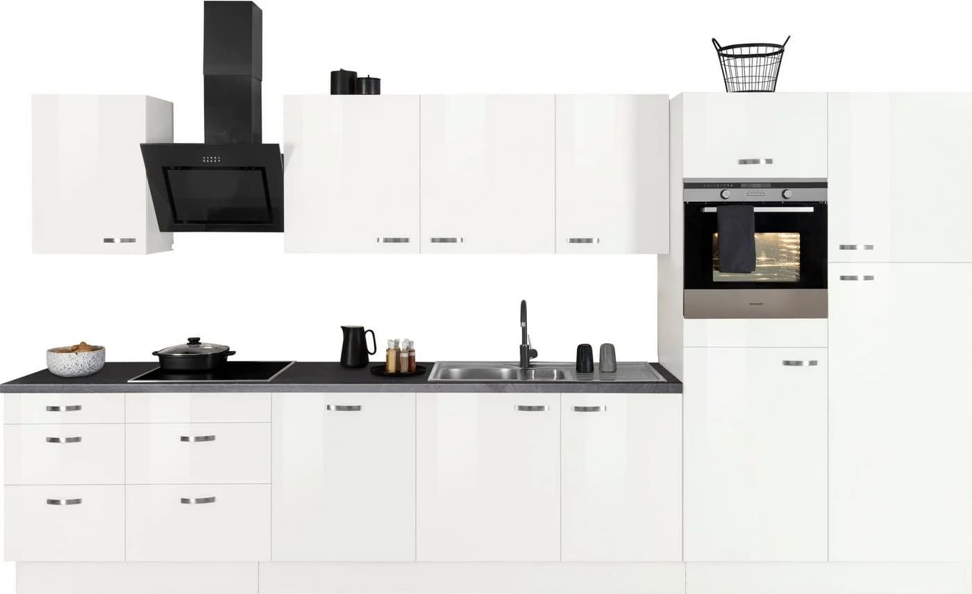 OPTIFIT Küchenzeile Cara mit E-Geräten Weiß Schwarz Modern - Bild 3