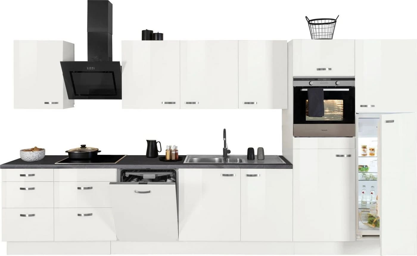 OPTIFIT Küchenzeile Cara mit E-Geräten Weiß Schwarz Modern - Bild 4