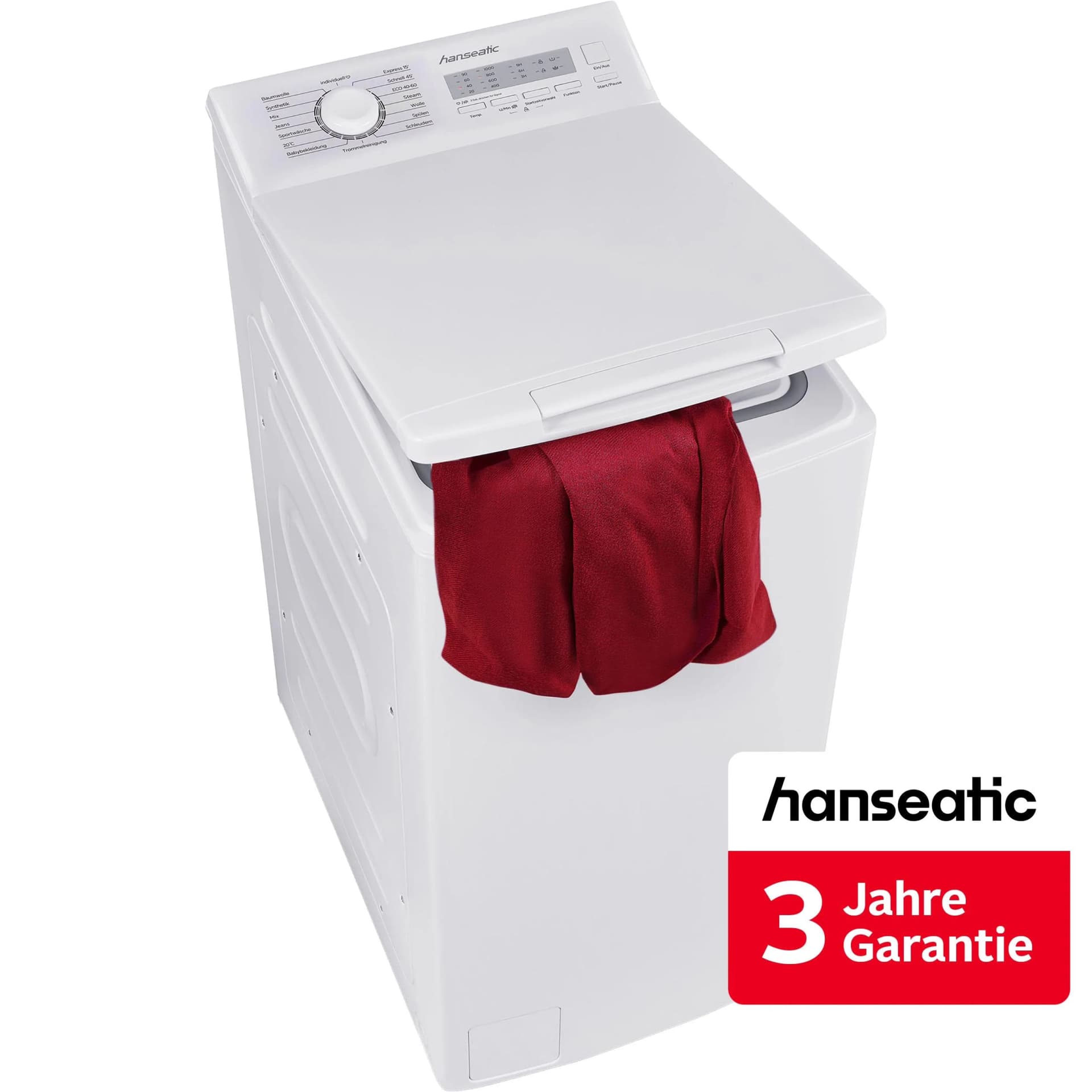 HANSEATIC Waschmaschine Toplader 5 kg Energieeffizienz C