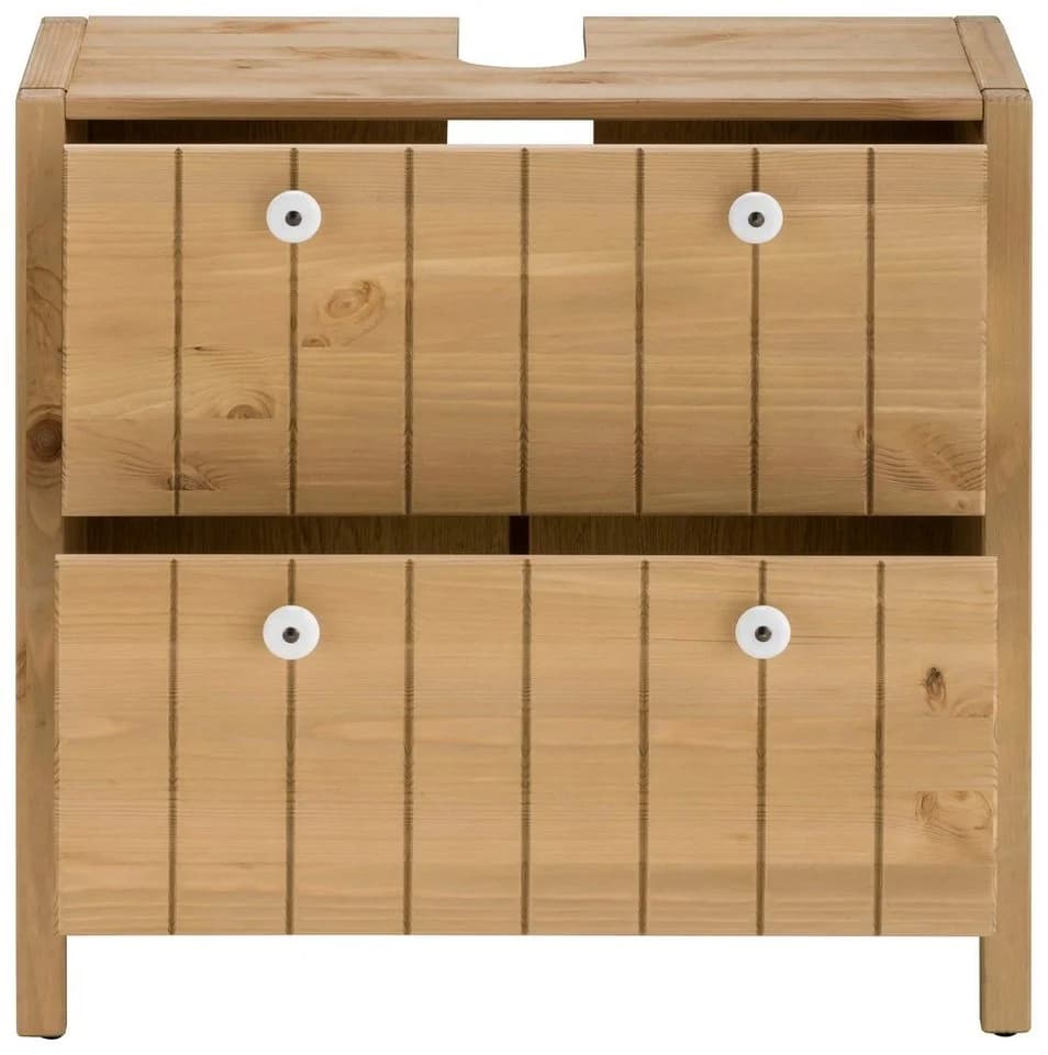 Home Affaire Waschbeckenunterschrank Tina Massivholz Kiefer Beige