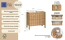 Home Affaire Waschbeckenunterschrank Tina Massivholz Kiefer Beige Bild 3
