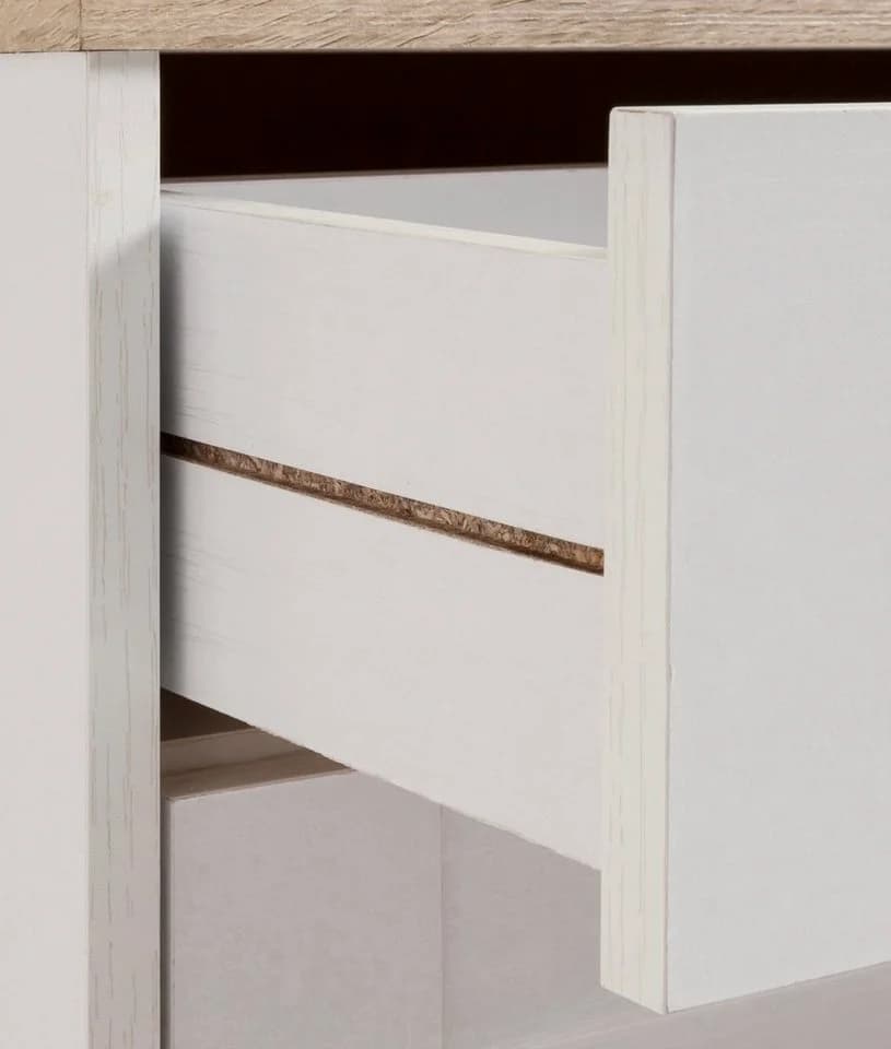Schuhschrank OTTO HOME Heide Weiß Eichefarben 2 Klappen - Bild 5