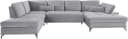 OTTO HOME Wohnlandschaft Costello U-Form Hellgrau mit Bettfunktion Bild 1