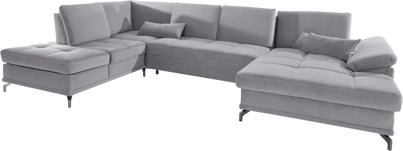 OTTO HOME Wohnlandschaft Costello U-Form Hellgrau mit Bettfunktion - Bild 4