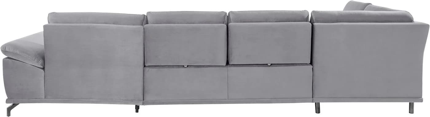 OTTO HOME Wohnlandschaft Costello U-Form Hellgrau mit Bettfunktion - Bild 5