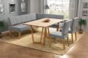 OTTO HOME Ponza Polsterstuhl Grau Eiche Massivholz 2er Set Bild 1