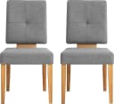 OTTO HOME Ponza Polsterstuhl Grau Eiche Massivholz 2er Set Bild 2