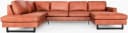 HOME AFFAIRE Pinto Wohnlandschaft U-Form XXL Cognac Microfaser Bild 3