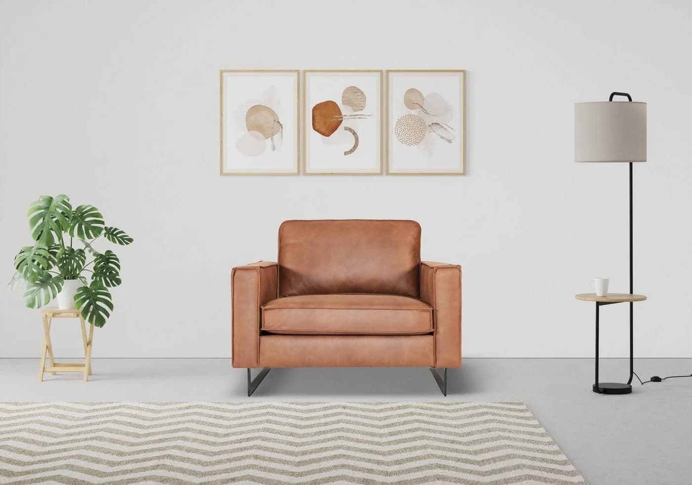Home affaire Loveseat Pinto 105 cm Cognac Lederoptik - Bild 2