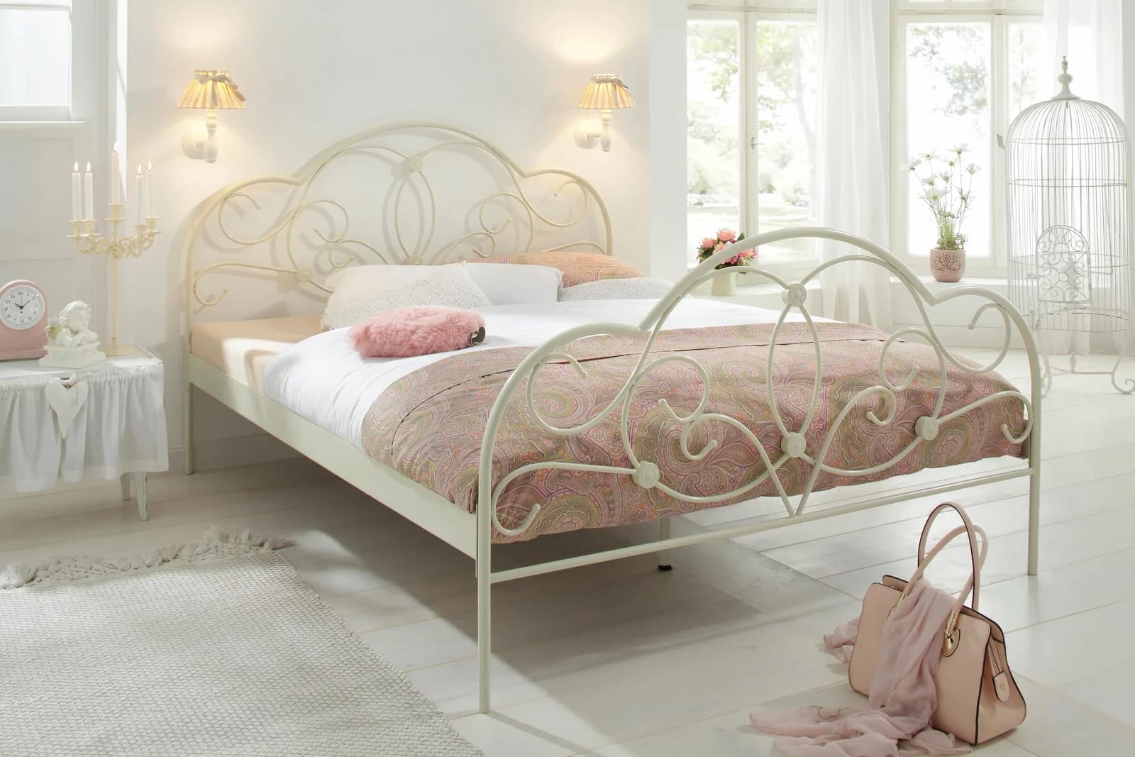 Home Affaire Metallbett TOPSELLER Weiß Romantischer Stil
