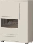 OTTO HOME Piano Vitrine Highboard Beige Hochglanz mit Soft-Close Bild 3