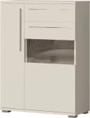 OTTO HOME Piano Vitrine Highboard Beige Hochglanz mit Soft-Close Bild 4