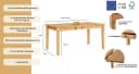 Esstisch OTTO HOME Danuta Beige Natur Geölt Massivholz Bild 3