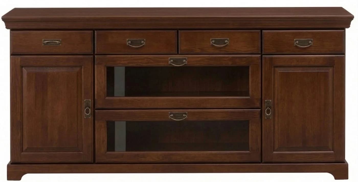 OTTO home Sideboard Rügen Massivholz Kiefer Landhausstil Braun - Bild 3