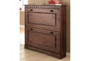 Schuhschrank OTTO HOME Rustic Dunkelbraun Massivholz 2 Klappen Bild 4