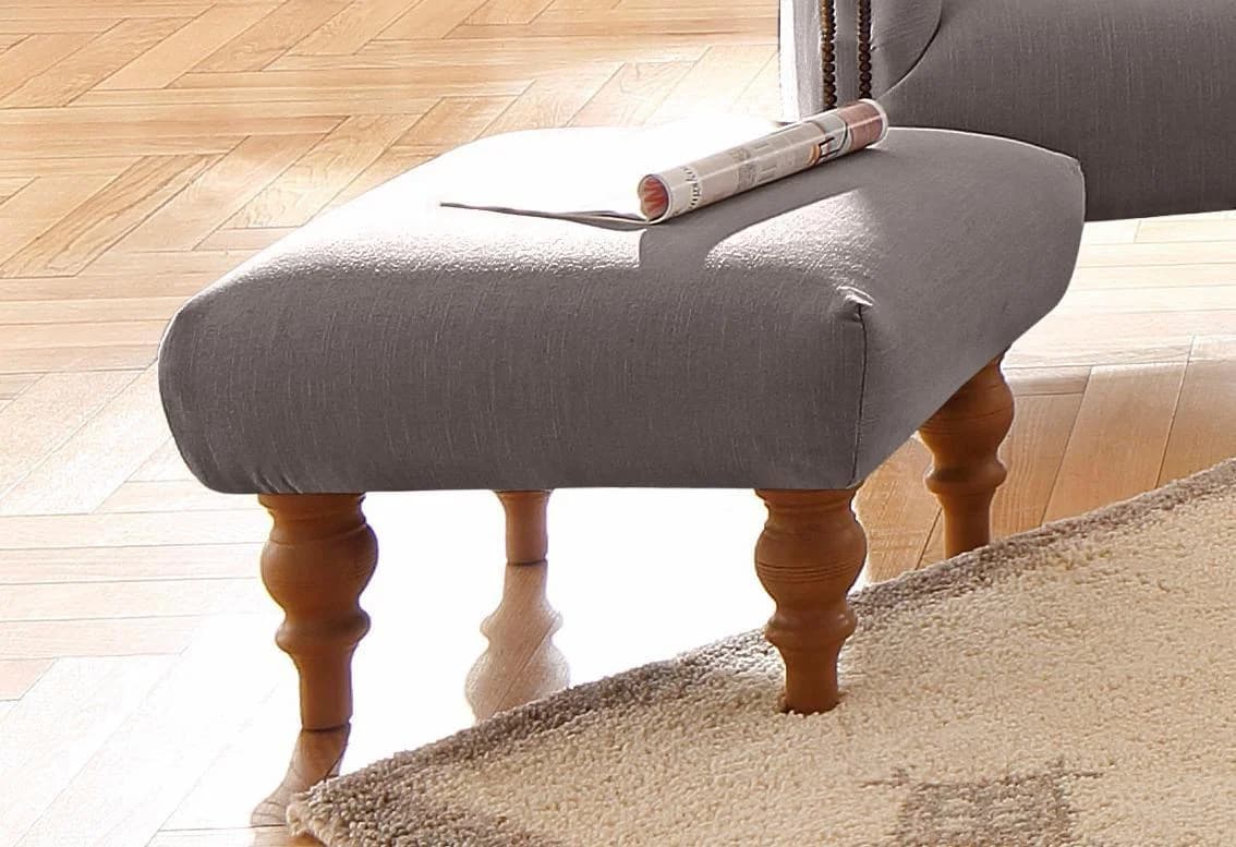 Home Affaire Hocker Lord Braun Microfaser Lederoptik Chesterfield