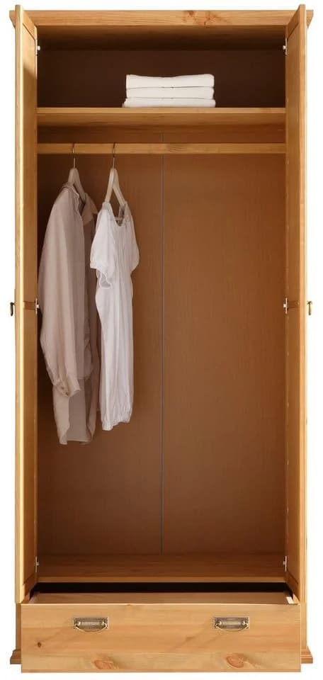 OTTO HOME Madrid Kleiderschrank Beige Massivholz Kiefer - Bild 4