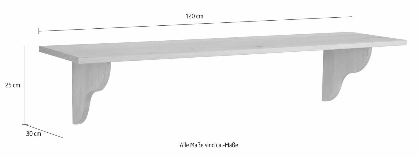 OTTO HOME Wandboard Mexico Beige Hell Gewachst Massivholz - Bild 5