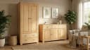 Kleiderschrank OTTO HOME Gotland Beige Landhausstil Massivholz Bild 1