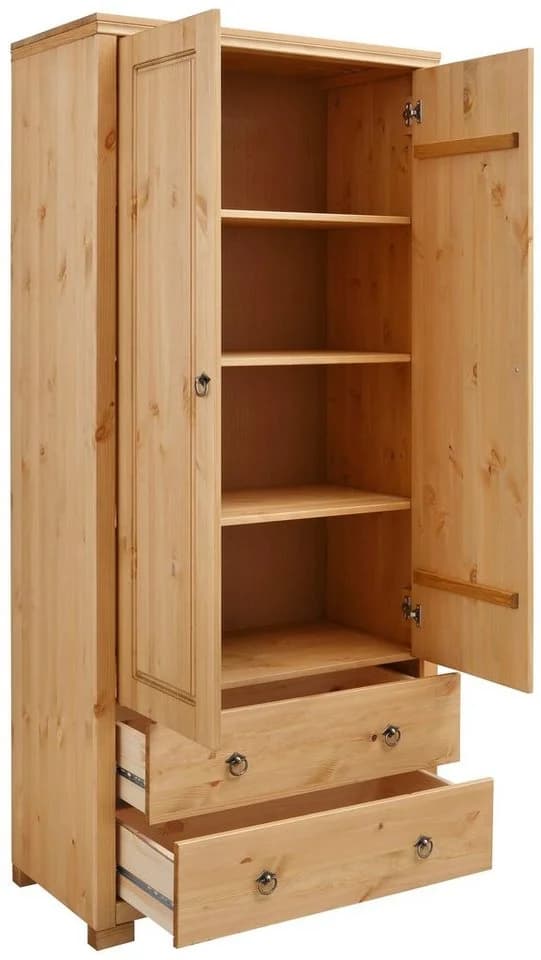 Kleiderschrank OTTO HOME Gotland Beige Landhausstil Massivholz - Bild 5