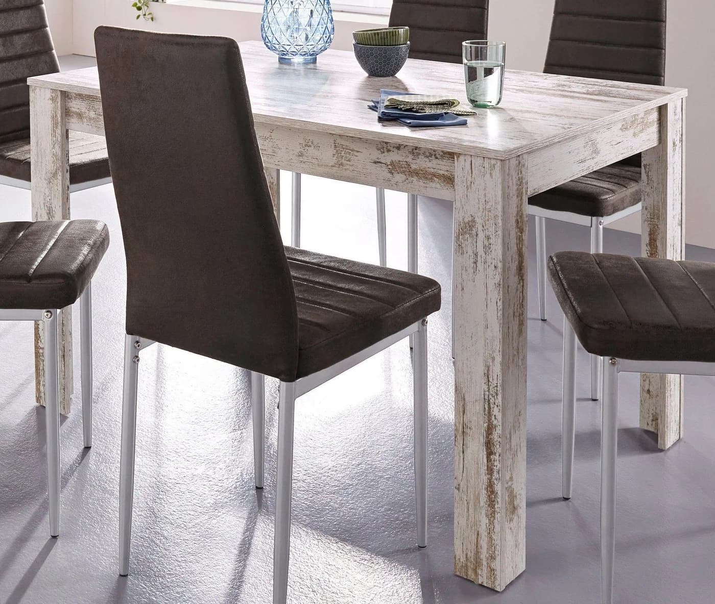 Esstisch OTTO HOME Meigh Weiß Antikweiß Rechteckig