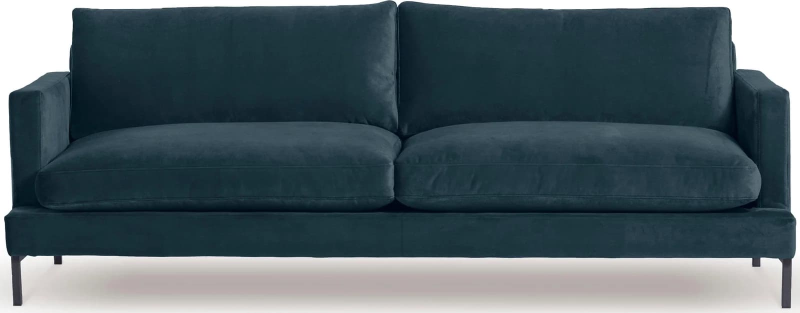 ANDAS 3-Sitzer Sofa Welland dunkelblau Samtvelours