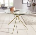 Esstisch OTTO HOME Silvi Glas Messing Rund 110cm Bild 1