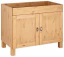 HOME AFFAIRE Spülenschrank Oslo Massivholz Kiefer Beige mit Spüle Bild 2