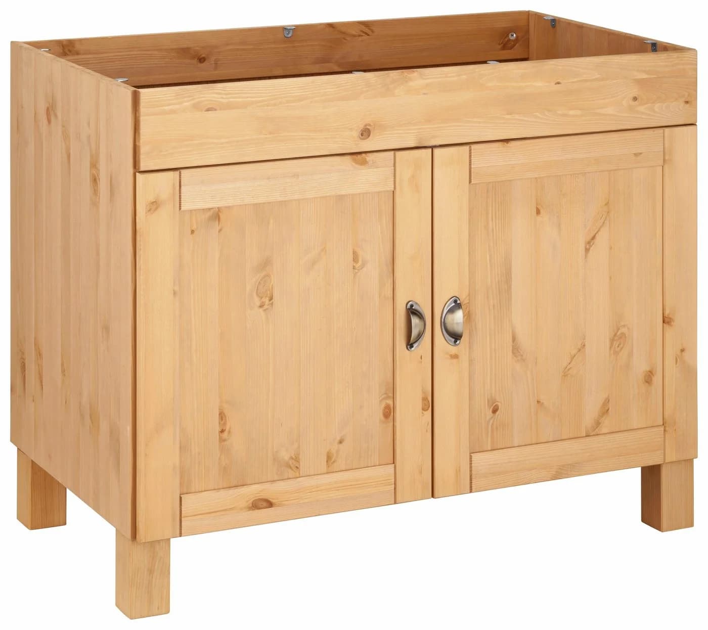 HOME AFFAIRE Spülenschrank Oslo Massivholz Kiefer Beige mit Spüle - Bild 2