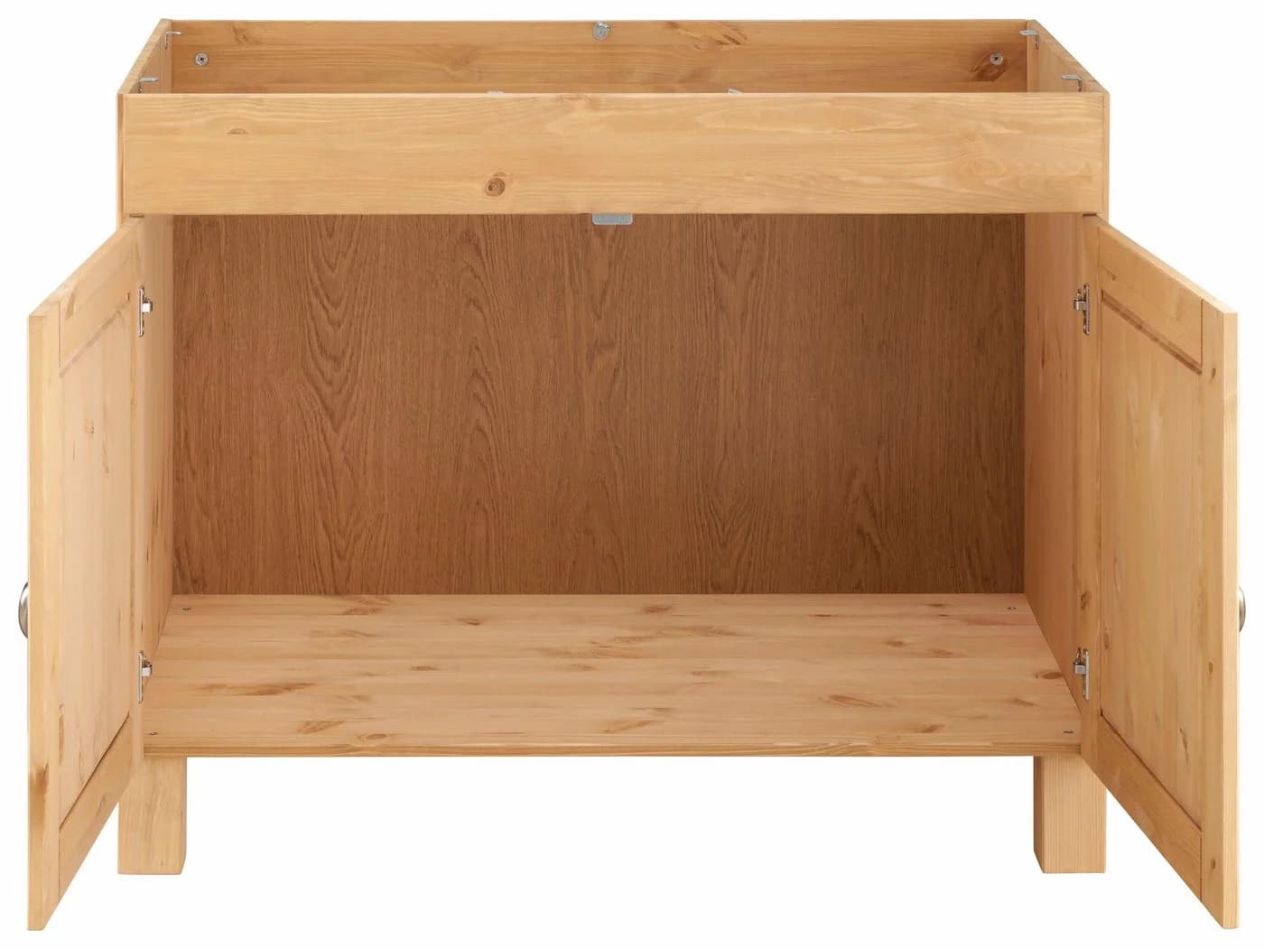HOME AFFAIRE Spülenschrank Oslo Massivholz Kiefer Beige mit Spüle - Bild 3