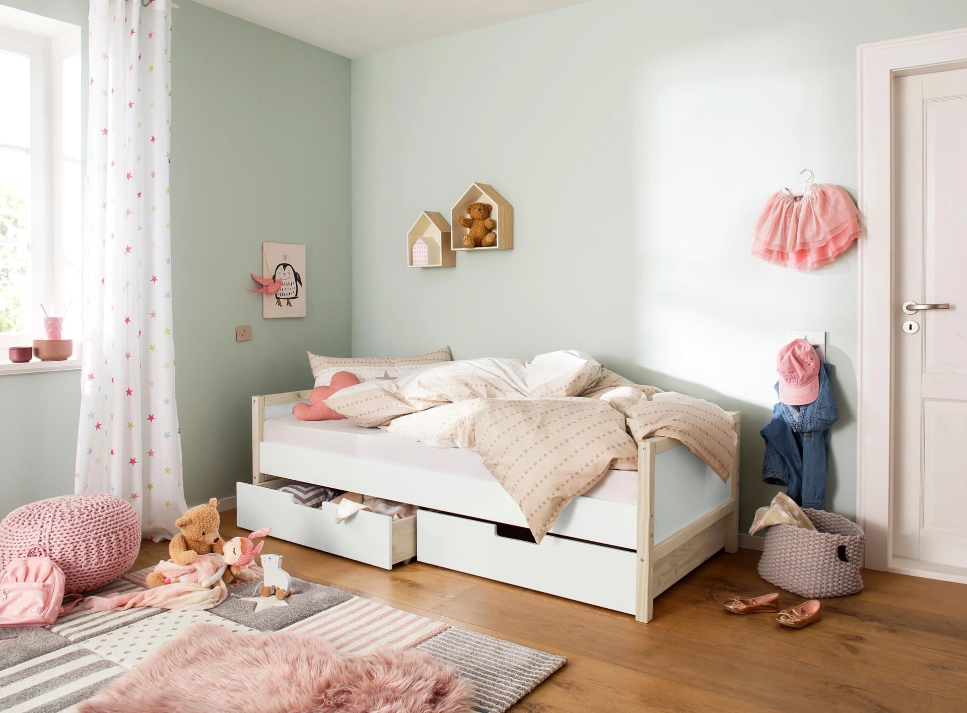 OTTO home Bettschubkasten Janne 2er Set Kiefernholz und MDF