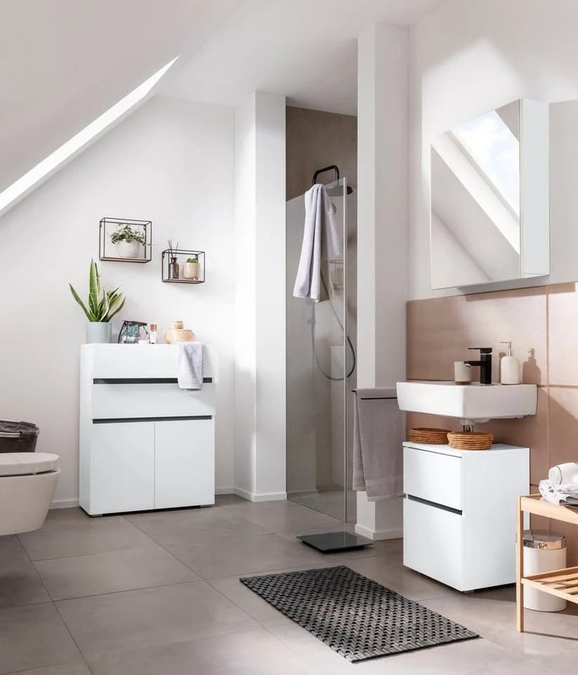 Home Affaire Waschbeckenunterschrank Wisla Weiß Modern - Bild 5