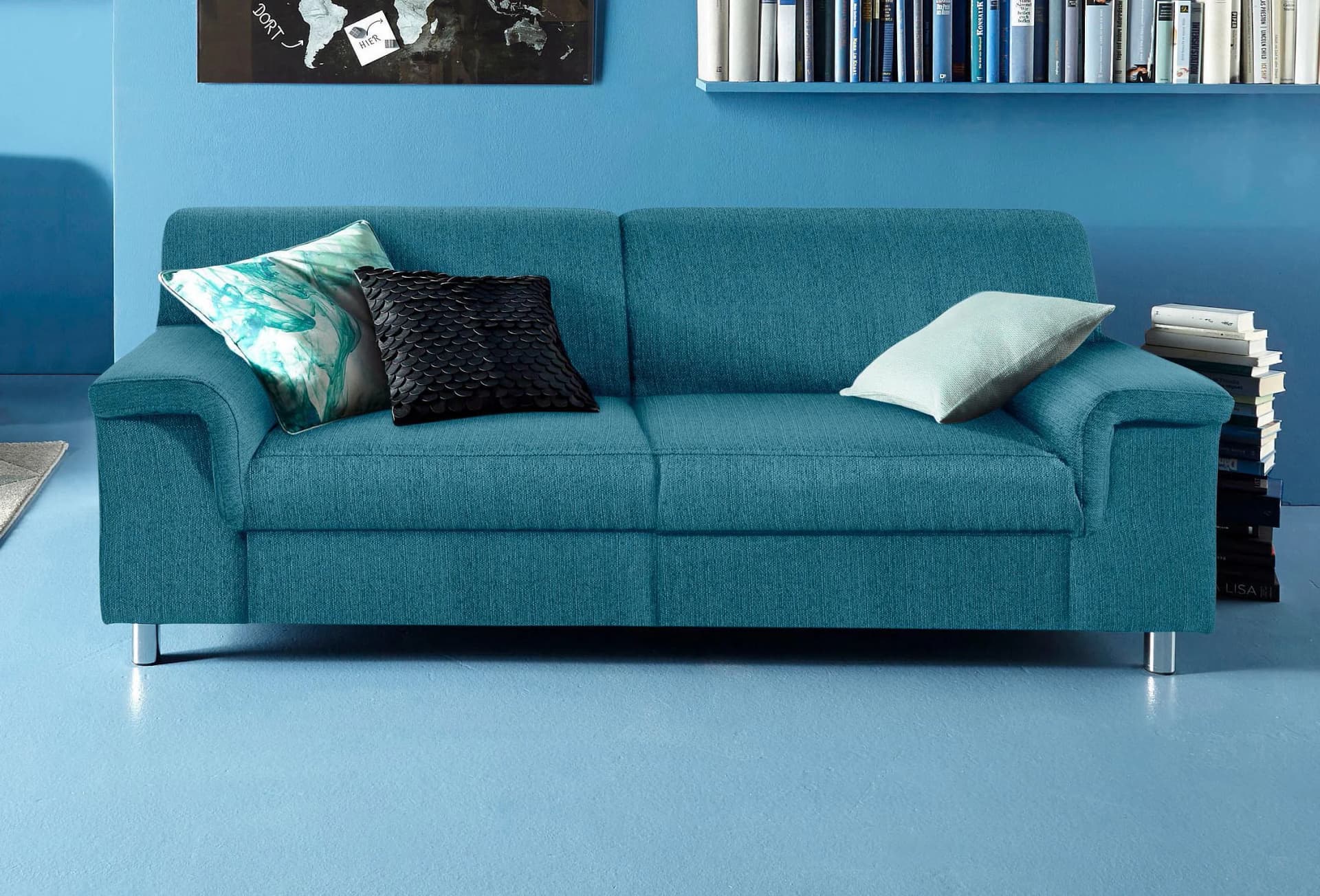 Home Affaire Jamie 2,5-Sitzer Sofa Petrol Modern Klassisch
