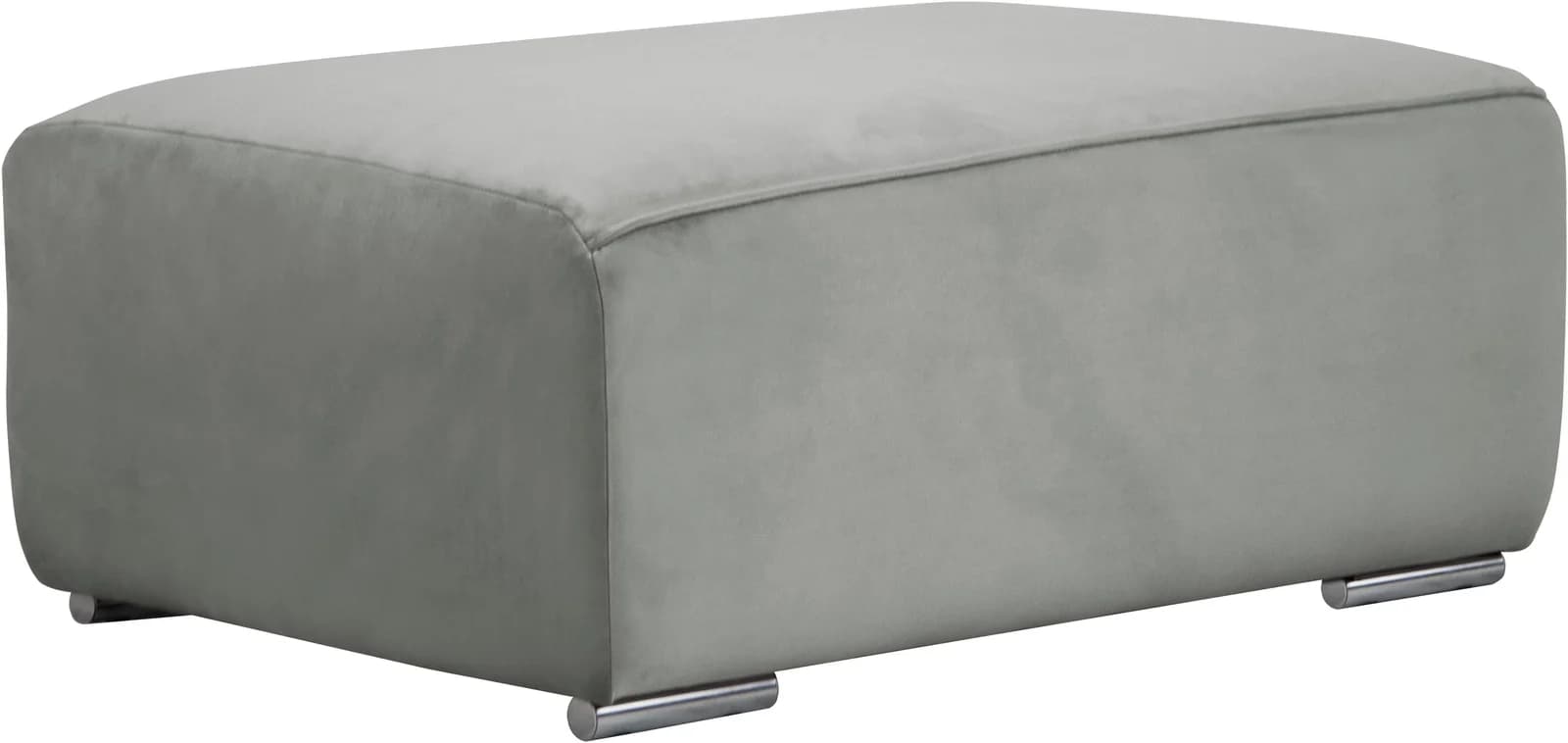 OTTO HOME Hocker Beatrice Grau Samtoptik Wellenfederung