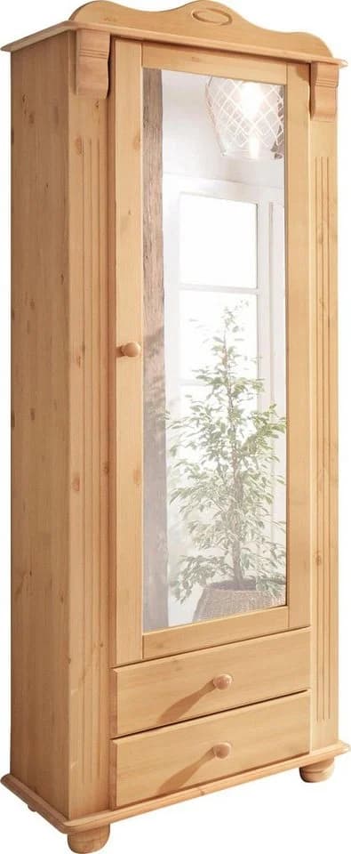 OTTO HOME Garderobenschrank Adele Beige Spiegel 2 Schubladen - Bild 2
