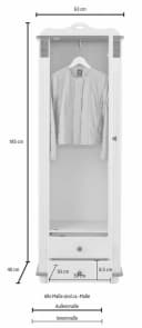 OTTO HOME Garderobenschrank Adele Beige Spiegel 2 Schubladen Bild 5