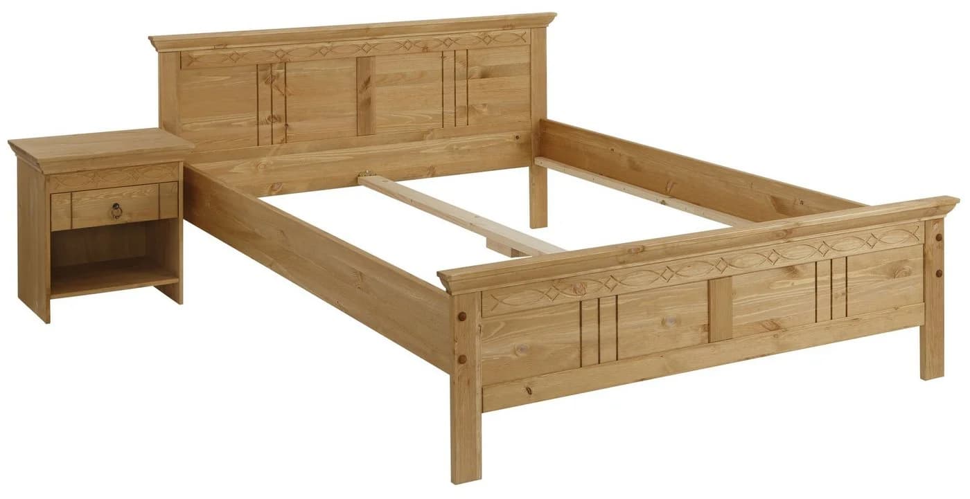 OTTO HOME Massivholzbett Indra Landhausstil Kiefer Beige - Bild 5