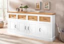 OTTO HOME Selma Sideboard Weiß Beize 4 Türen 4 Schubladen Landhausstil Bild 1