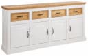 OTTO HOME Selma Sideboard Weiß Beize 4 Türen 4 Schubladen Landhausstil Bild 2