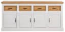 OTTO HOME Selma Sideboard Weiß Beize 4 Türen 4 Schubladen Landhausstil Bild 3