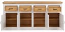 OTTO HOME Selma Sideboard Weiß Beize 4 Türen 4 Schubladen Landhausstil Bild 4